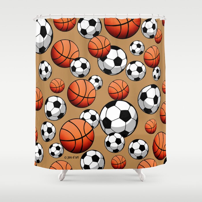 Soccer Basketball Shower Curtain By Joanfriends Society6