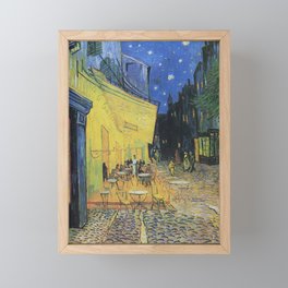 Cafe Terrace at Night Framed Mini Art Print