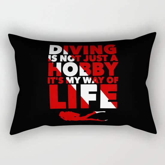 Scuba diving is my way of life Rectangular Pillow