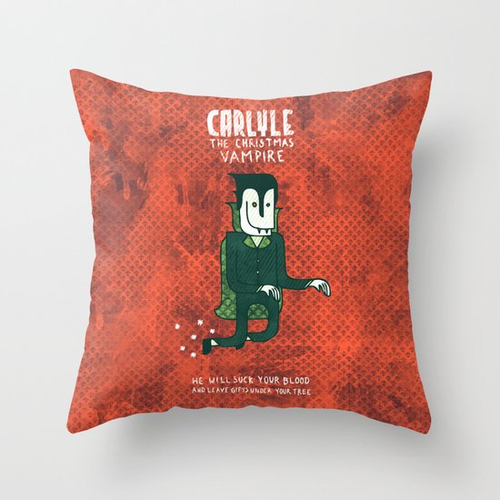 The Christmas Vampire Throw Pillow