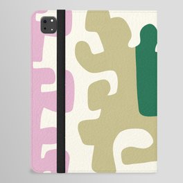 Retro soft geometric color pattern 9 iPad Folio Case