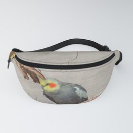 scritching a cockatiel Fanny Pack