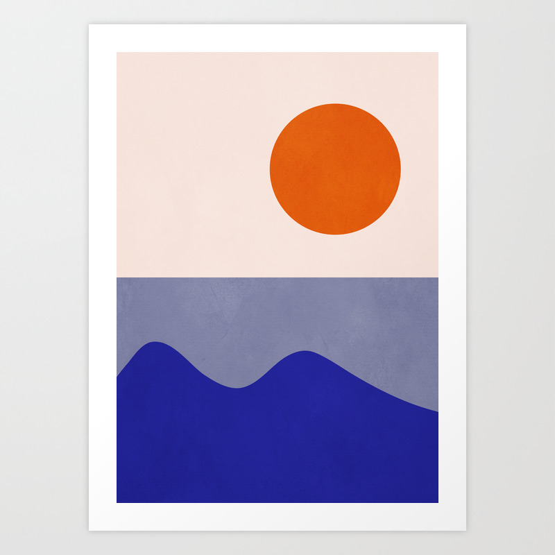 Abstract Minimal 50 Art Print By Thindesign Society6