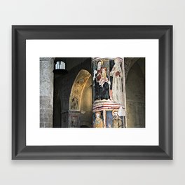Medieval Religious Paintings, Saint Francis Church, Narni, Italy Framed Art Print