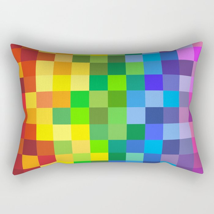 Color Grid Rectangular Pillow