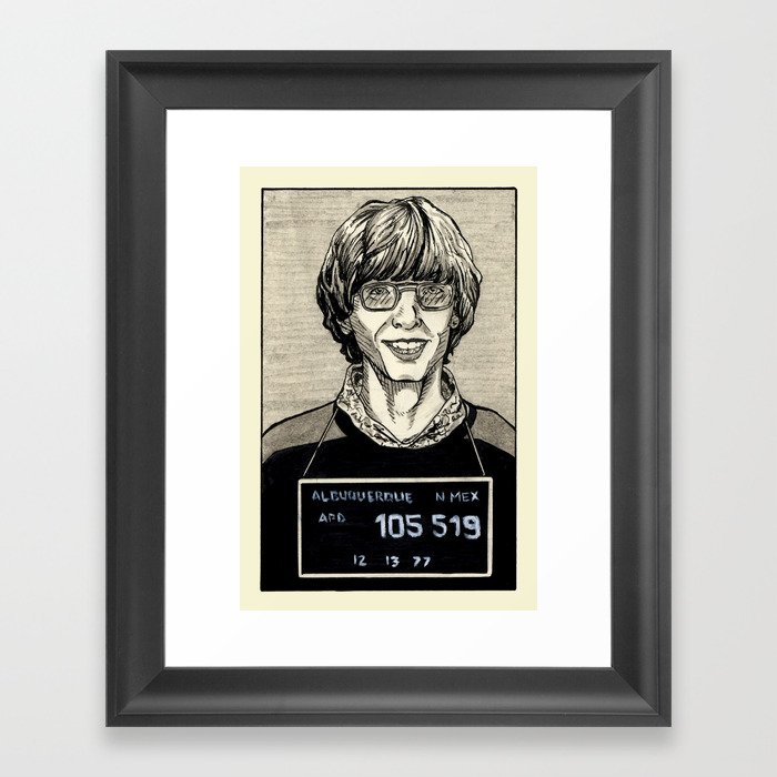 Bill Gates Mugshot Framed Art Print