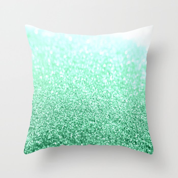 Seafoam Green Glitter Throw Pillow By Vintageeal623 Seafoam Green Glitter Throw Pillow By Vintageeal623