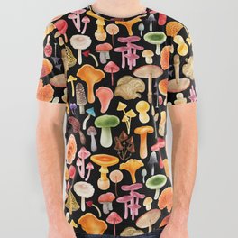 He's Such a Fungi - Mushroom Collection All Over Graphic Tee