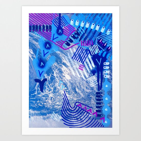 Wave Blue II Art Print
