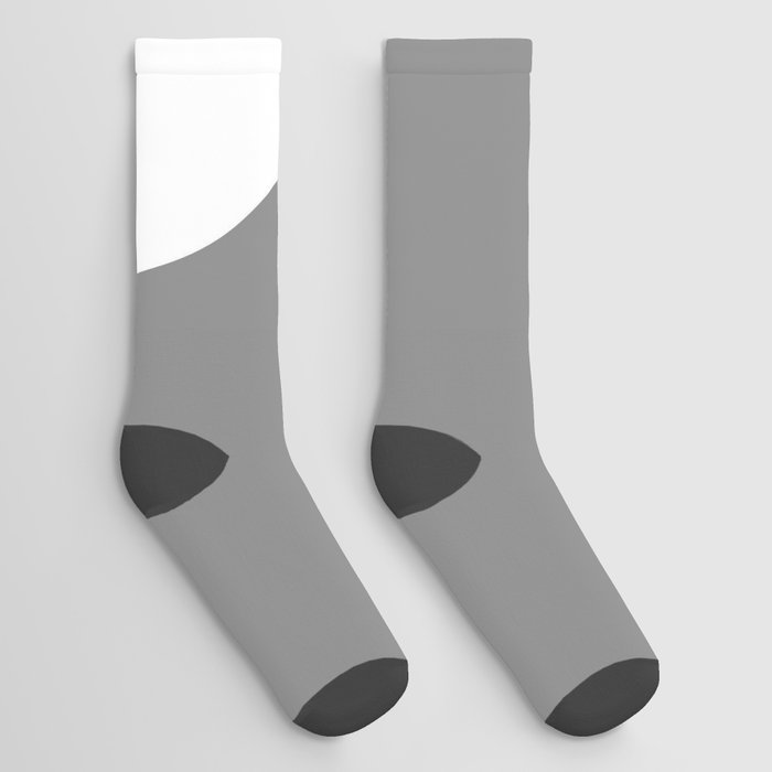 Number 3 (White & Gray) Socks