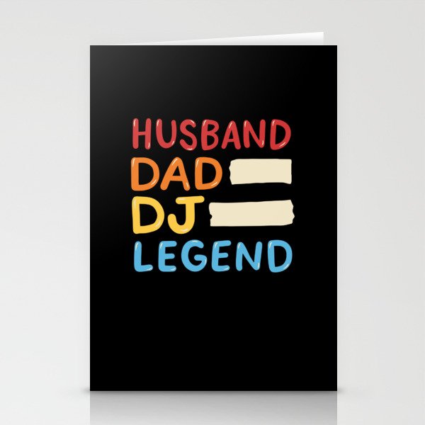 Husband Dad DJ Legend Stationery Cards