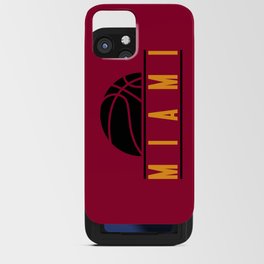 Miami basketball modern logo red iPhone Card Case