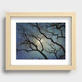 Oak Tree at Dusk Recessed Framed Print