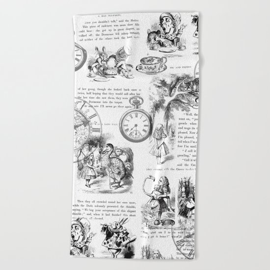 Alice in Wonderland - Pages Beach Towel