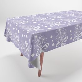 Purple and white flower pattern Tablecloth