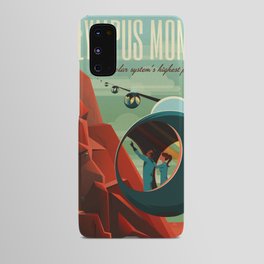 Mars Retro Space Travel Poster Android Case