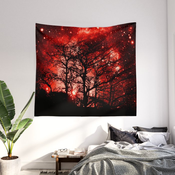 Red and black tapestry sales