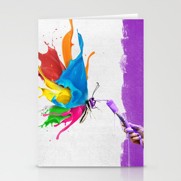 Colour Butterfly Stationery Cards
