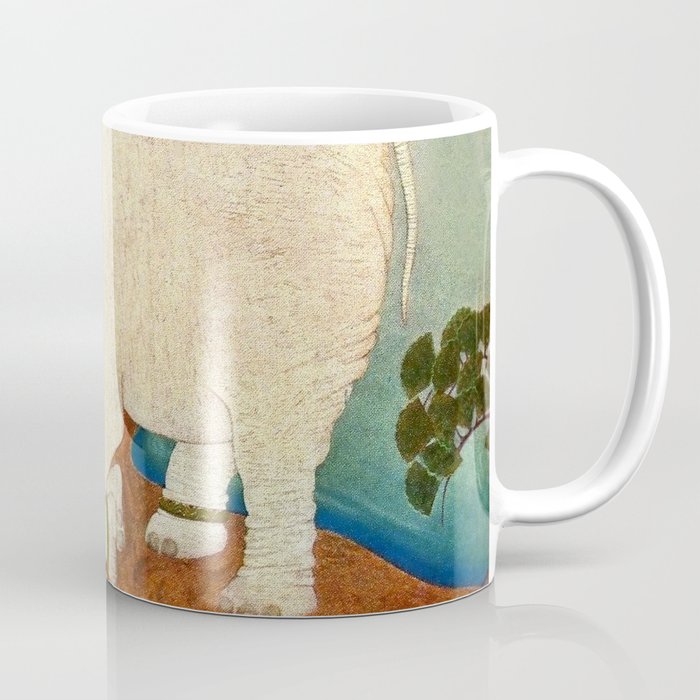 “The Elephant Pearl” Fairy Tale Art by Edmund Dulac Coffee Mug