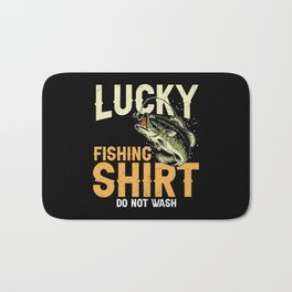 Lucky Fishing Shirt Do Not Wash Bath Mat