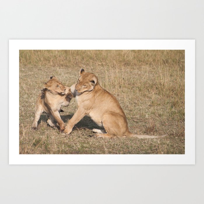Lioness & Cub // Serengeti Art Print