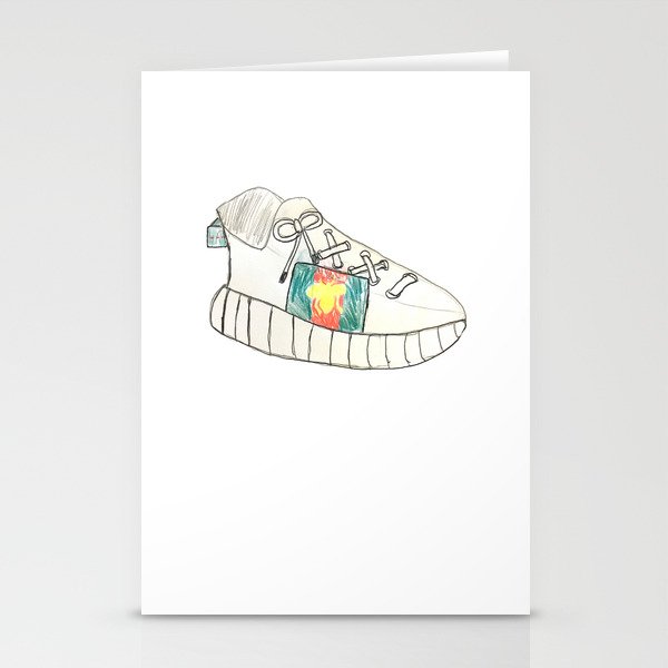 White Sneeker Sketch Stationery Cards