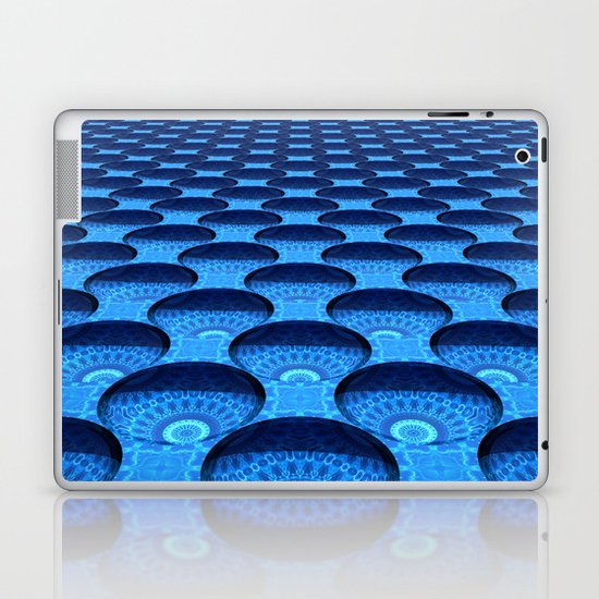 Blue Dimples with Kaleidoscopes Laptop & iPad Skin