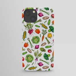 Vegetable Garden - Summer Pattern With Colorful Veggies iPhone Case