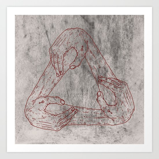 Basket Of Hands Art Print