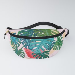 Monstera Houseplant Painting Fanny Pack