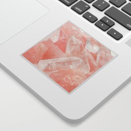 Light Pink Rose Quartz Crystals Sticker