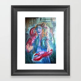 I Woke Up With Lobster Hands Framed Art Print