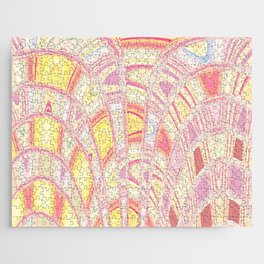 Pink n Yellow Abstraction Jigsaw Puzzle
