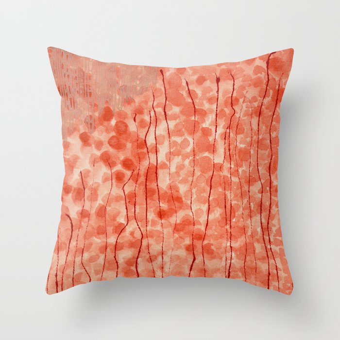 Dappled Coral Throw Pillow