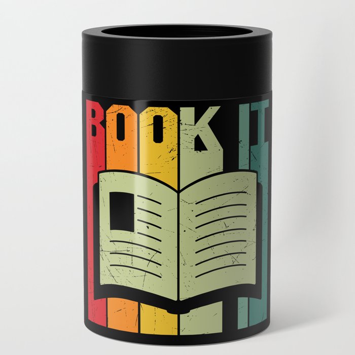 Book It Vintage Bookworm Can Cooler