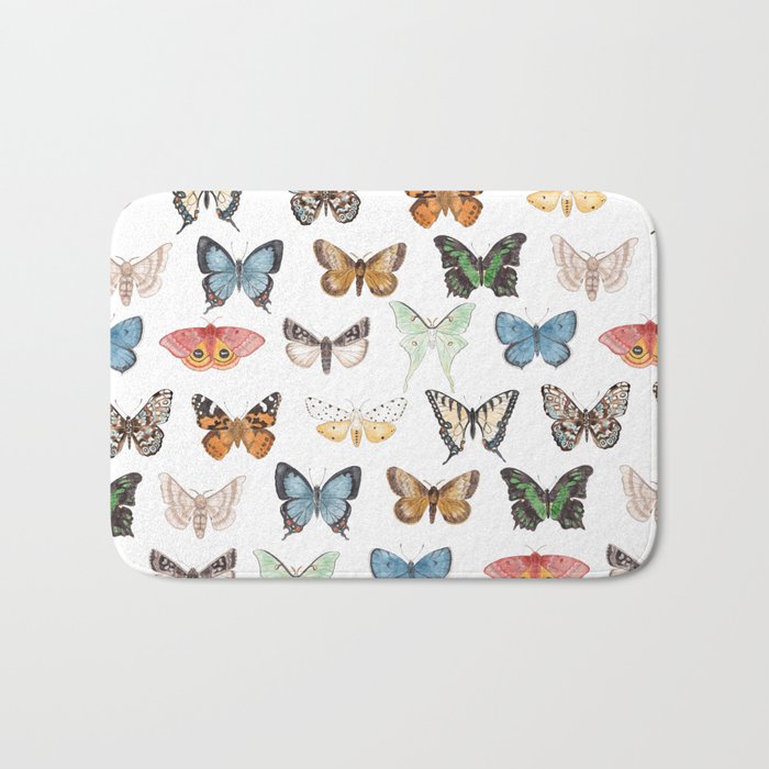 Butterflies & Moths Bath Mat