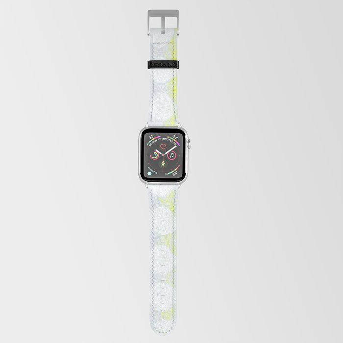 lavender and yellow green paint dots daubs Apple Watch Band