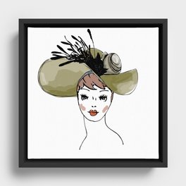 Kentucky Derby Hat Framed Canvas