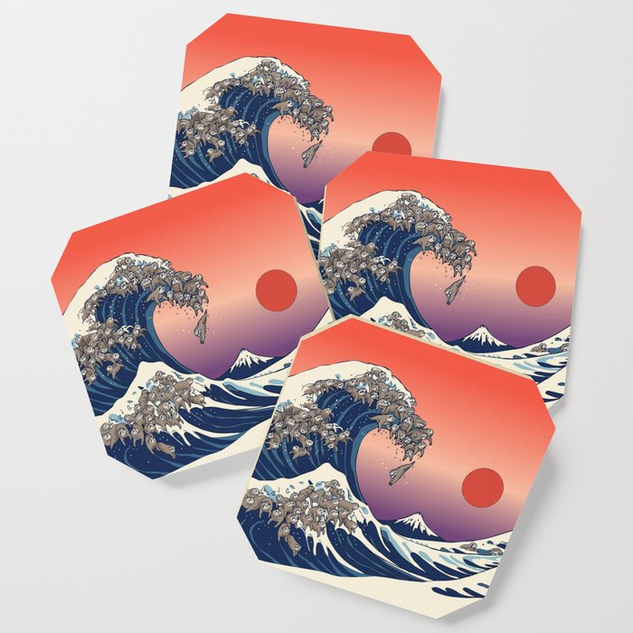 The Great Wave of Sloth Coaster