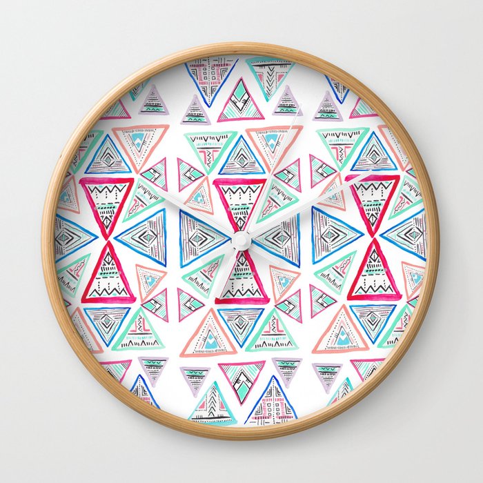 Triangles and Tribal Wall Clock