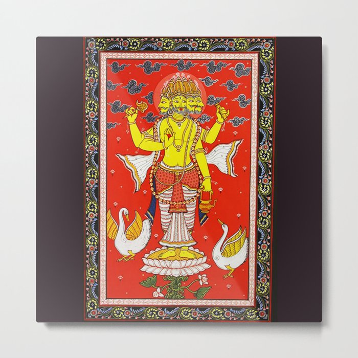Hindu Lord Brahma 1 Metal Print