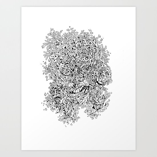 Shattered Faces Art Print