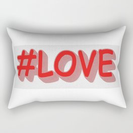 Cute Expression Design "#LOVE". Buy Now Rectangular Pillow