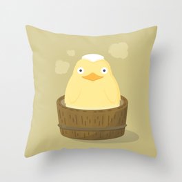 Bird Bath Throw Pillow