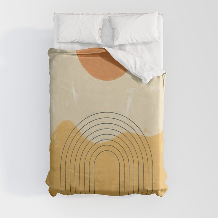 minimalistic watercolor rainbow under the sun-5251 Duvet Cover