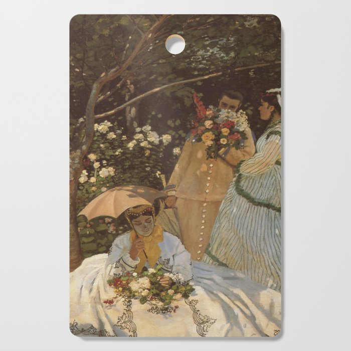 Monet Women In The Garden Nature Claude Monet Impressionist Post Impressionism Painting Cutting Board By Oldking Society6