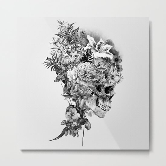 Skull VI BW Metal Print