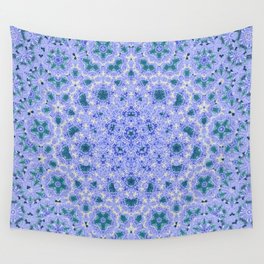 Pastel blue garden Chrysanthemum Wall Tapestry