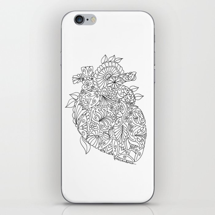 Ancient folk motives heart anatomy iPhone Skin