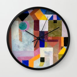 Abstract Multicolor Colorful Architecture Paul Klee Wall Clock